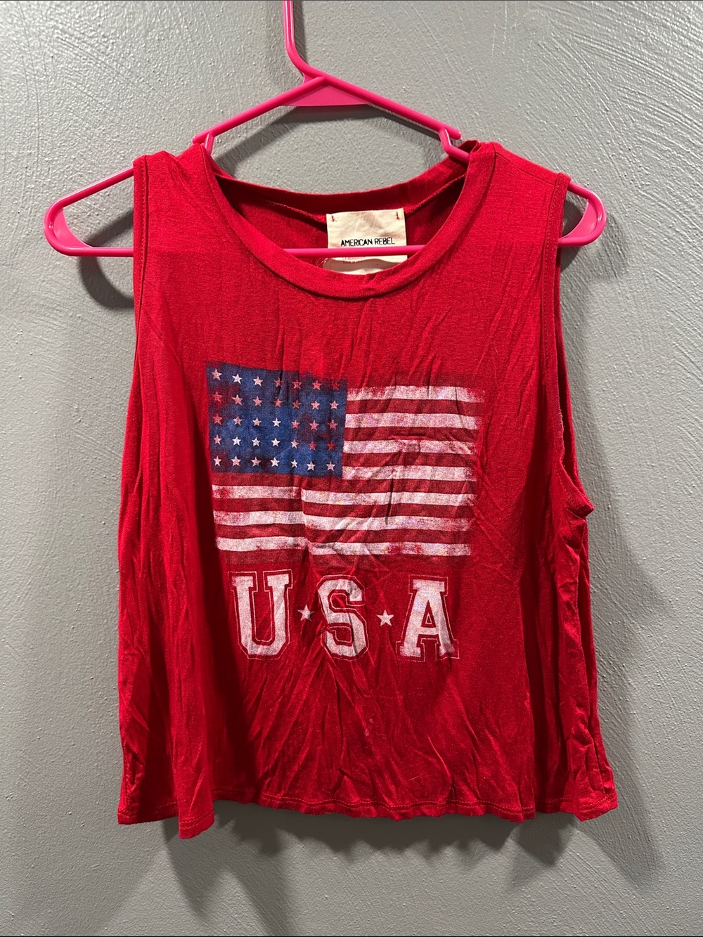 American Rebel Red USA Flag Graphic Tank